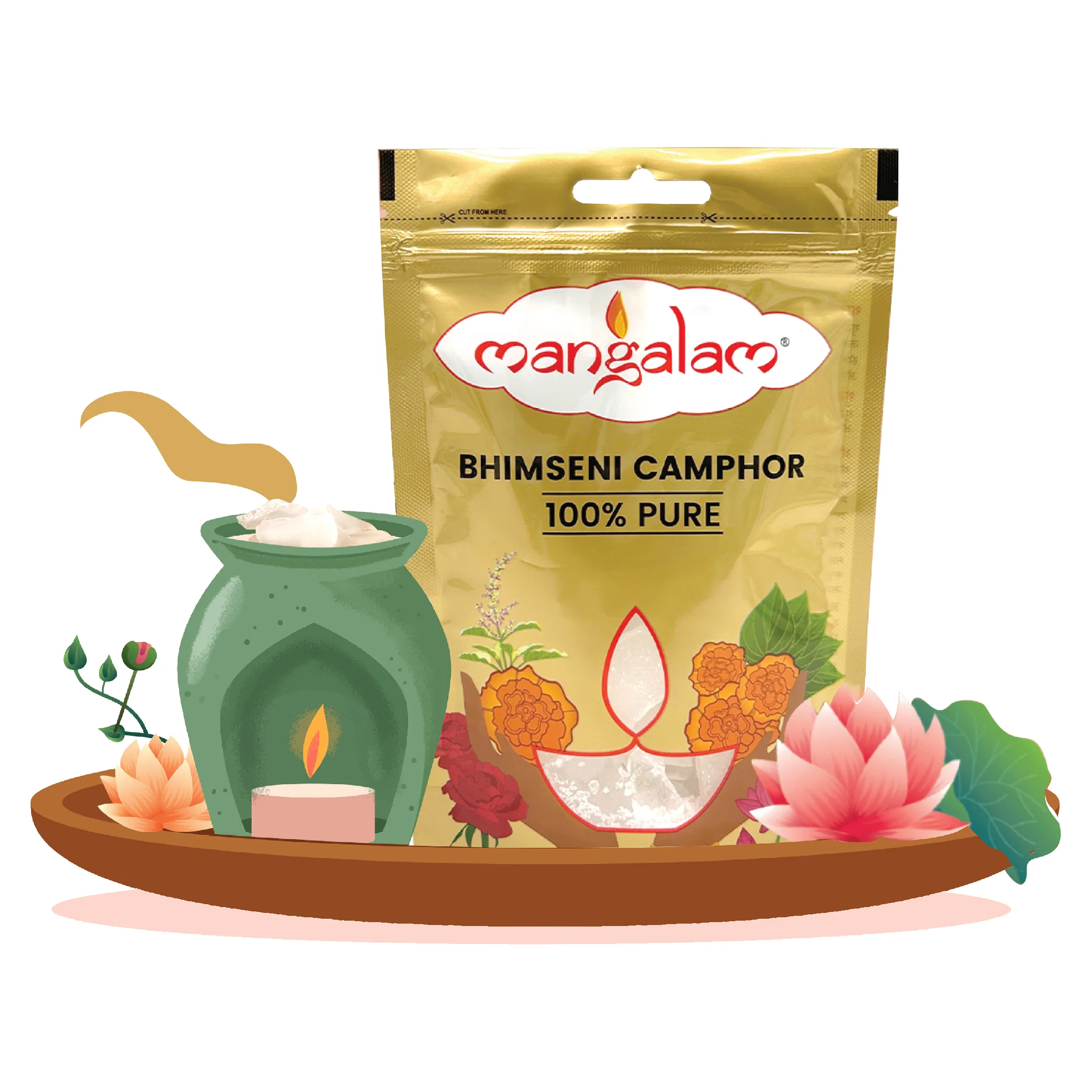Bhimseni Camphor Pouch - 250g - Image 6